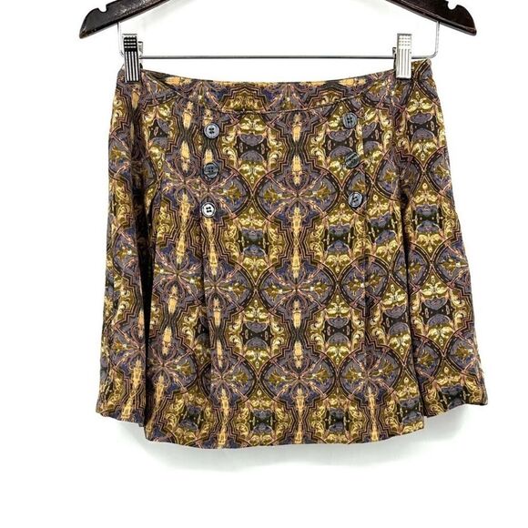 Free People Lovers Lane Printed Mini Skirt in Night Combo. Size 12 - Picture 2 of 12